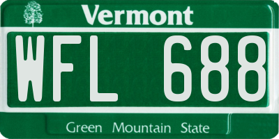 VT license plate WFL688