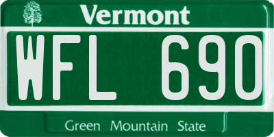 VT license plate WFL690