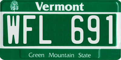 VT license plate WFL691