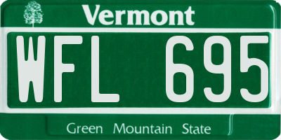 VT license plate WFL695