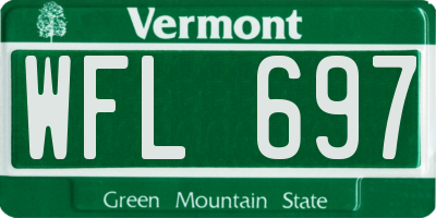 VT license plate WFL697