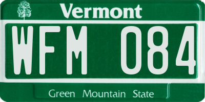 VT license plate WFM084