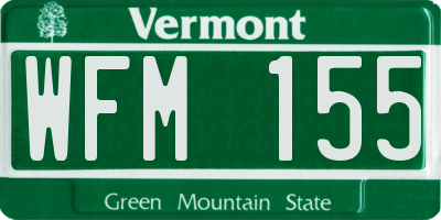 VT license plate WFM155
