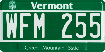 VT license plate WFM255