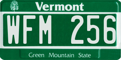 VT license plate WFM256