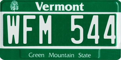 VT license plate WFM544