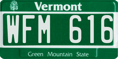VT license plate WFM616