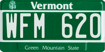 VT license plate WFM620