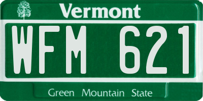 VT license plate WFM621