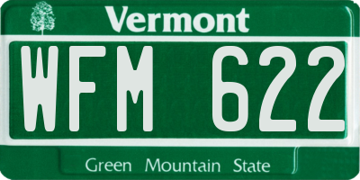 VT license plate WFM622