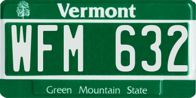 VT license plate WFM632