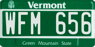 VT license plate WFM656