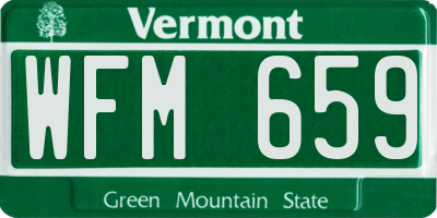 VT license plate WFM659