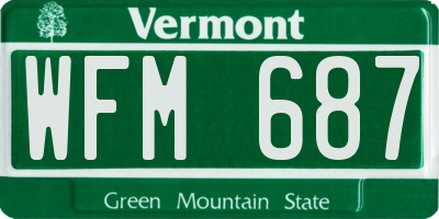 VT license plate WFM687