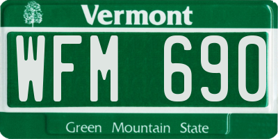 VT license plate WFM690