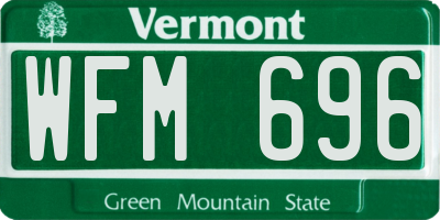 VT license plate WFM696