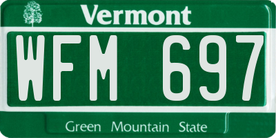 VT license plate WFM697