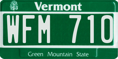 VT license plate WFM710