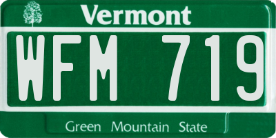 VT license plate WFM719