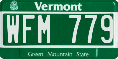 VT license plate WFM779