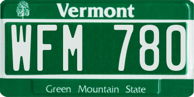 VT license plate WFM780