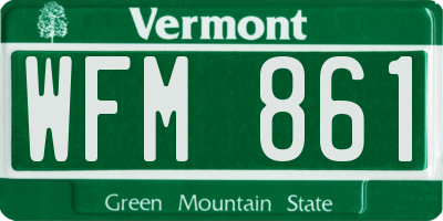 VT license plate WFM861