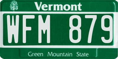 VT license plate WFM879