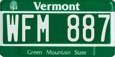 VT license plate WFM887