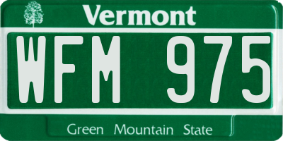 VT license plate WFM975