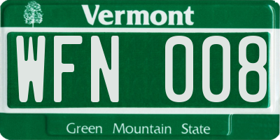 VT license plate WFN008