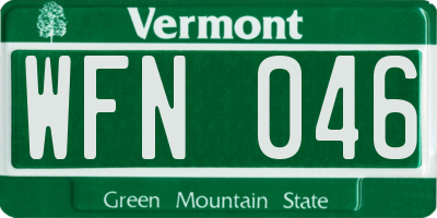 VT license plate WFN046