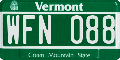 VT license plate WFN088