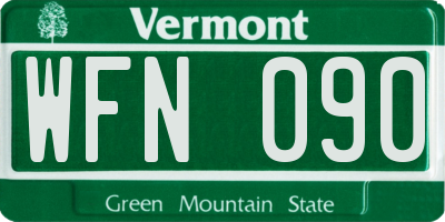 VT license plate WFN090