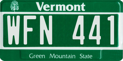 VT license plate WFN441