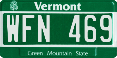 VT license plate WFN469