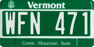 VT license plate WFN471