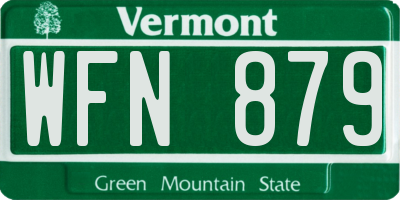 VT license plate WFN879