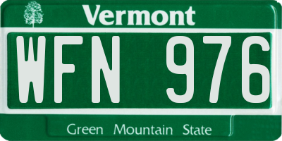 VT license plate WFN976