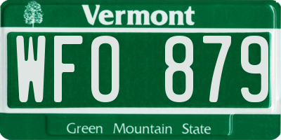 VT license plate WFO879