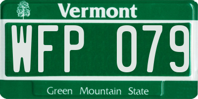 VT license plate WFP079
