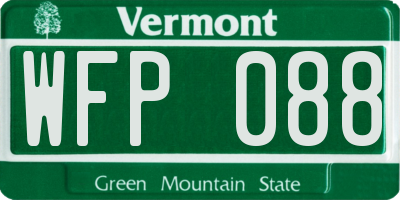 VT license plate WFP088