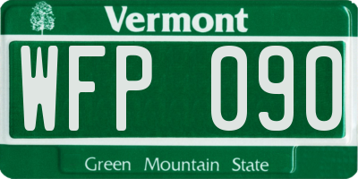 VT license plate WFP090