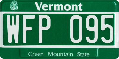 VT license plate WFP095