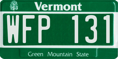 VT license plate WFP131