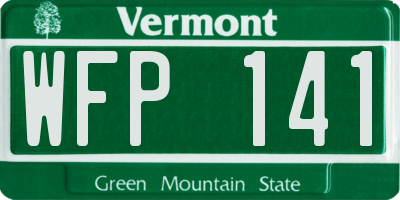 VT license plate WFP141