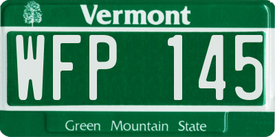 VT license plate WFP145
