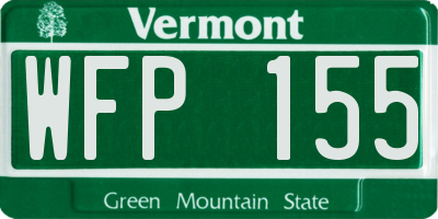 VT license plate WFP155