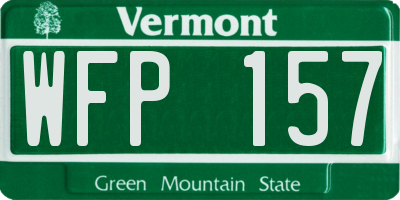 VT license plate WFP157