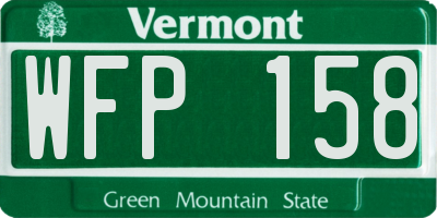 VT license plate WFP158