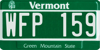 VT license plate WFP159